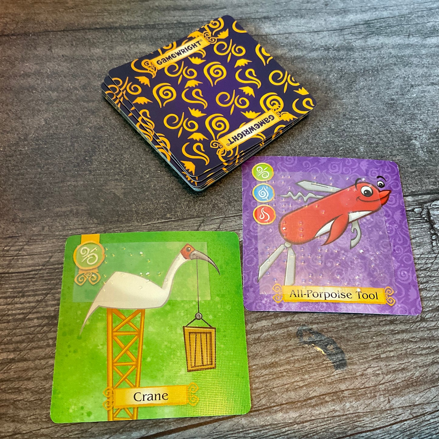 The helper cards close up.