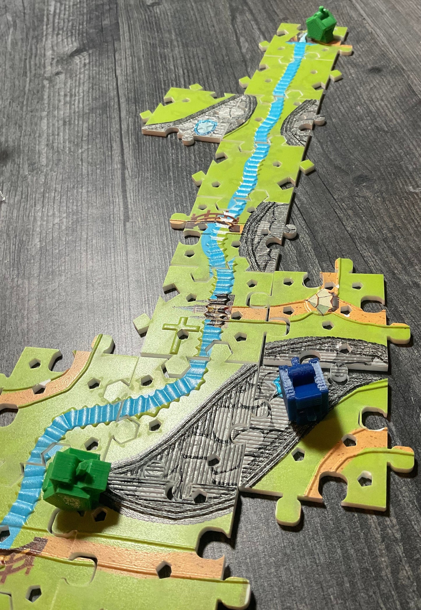 A shot of a completed castle ready for scoring.