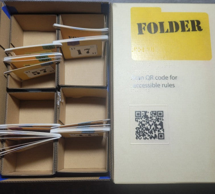 Top down of the box showing how the filing cabinets fit into the box.