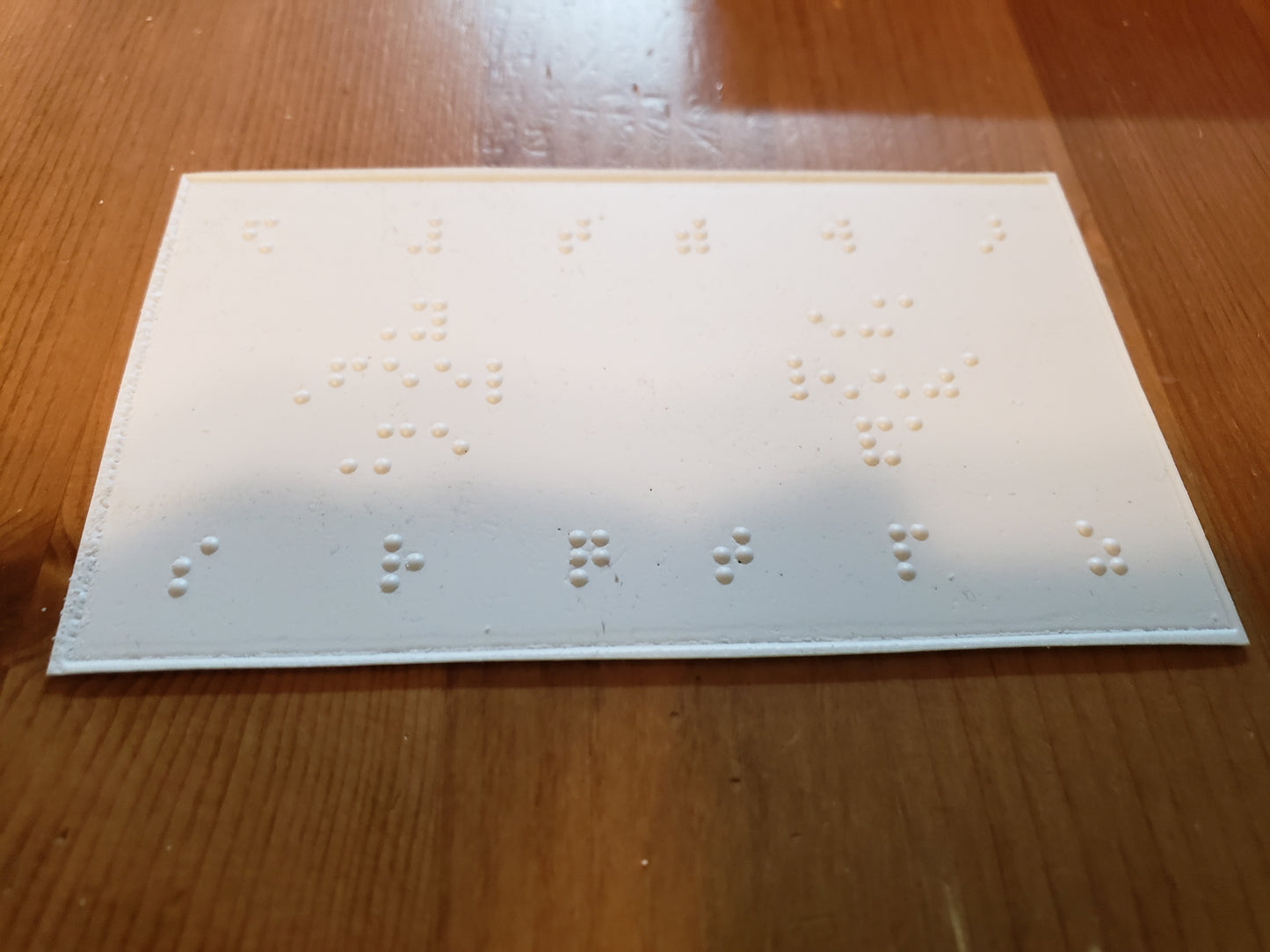 A close up on a single card.