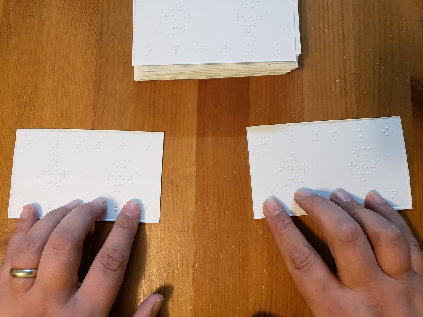 A player feeling two cards at once