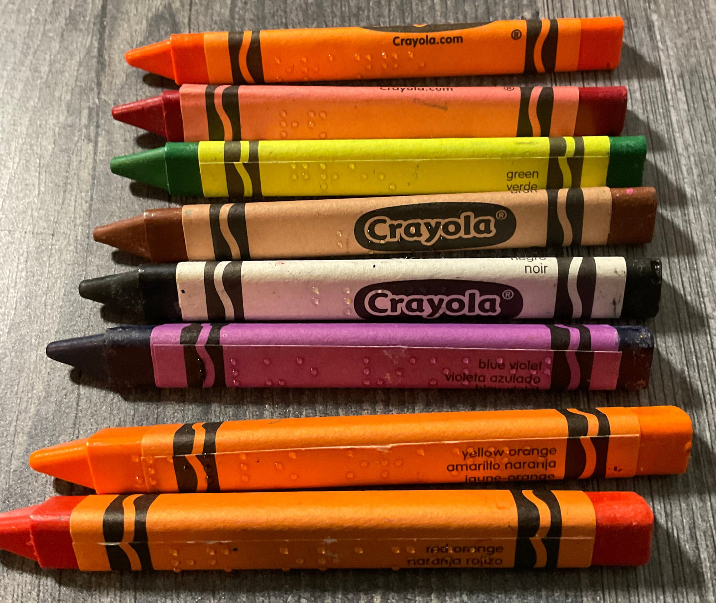 Braille labeled Triangular Crayola Crayons