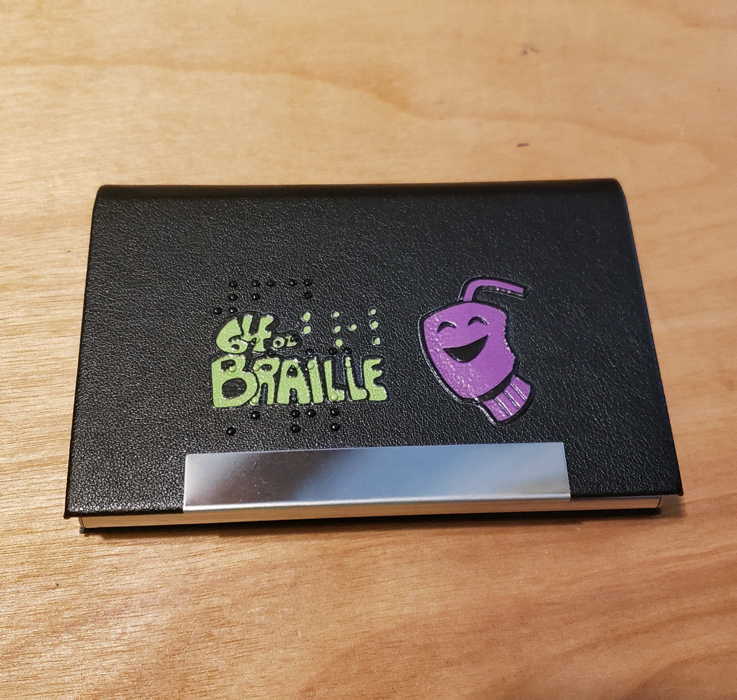 Custom Braille Business Card Case