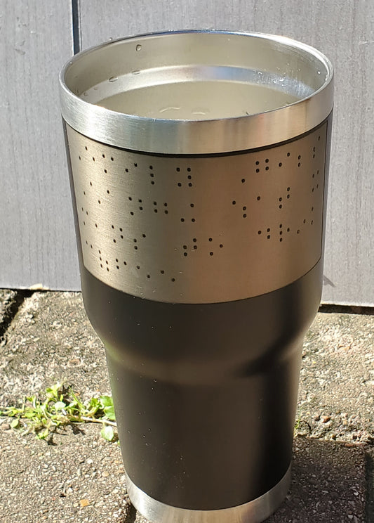 Braille Laser Engraved Cup